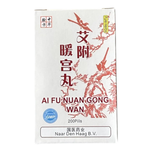 Mijn winkel Ai Fu Nuan Gong Wan herbal supplement box for uterine warmth and hormonal balance support