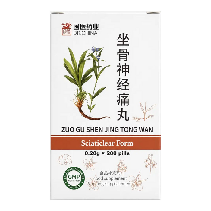 Zuo Gu Shen Jing Tong Wan:  bij uitstralende zenuwpijn en lage rugklachten