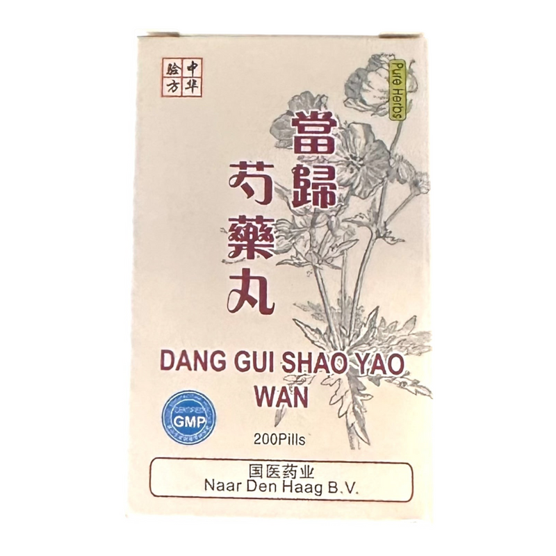 Mijn winkel Dang Gui Shao Yao Wan herbal supplement box for women's health and blood circulation support.