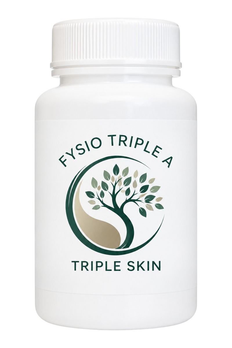 Mijn winkel Triple Skin herbal supplement bottle for sensitive and dry skin support